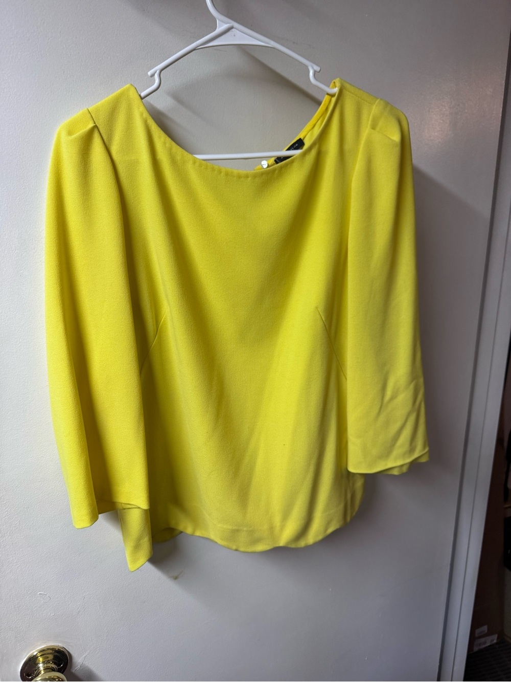 Ann Taylor Yellow Boatneck Blouse